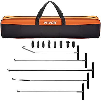 VEVOR Rods Dent Removal Kit, 13 Pcs Paintless Dent Repair Rods, Stainless Steel Dent Rods, Whale Tail Dent Repair Tools, Professional Hail Dent Removal Tool For Minor Dents, Door Dings And Hail Damage - size: 13pcs