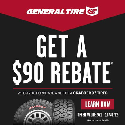 General Tire Grabber X3 Mud Terrain LT35X12.50R15 113Q C Light Truck Tire