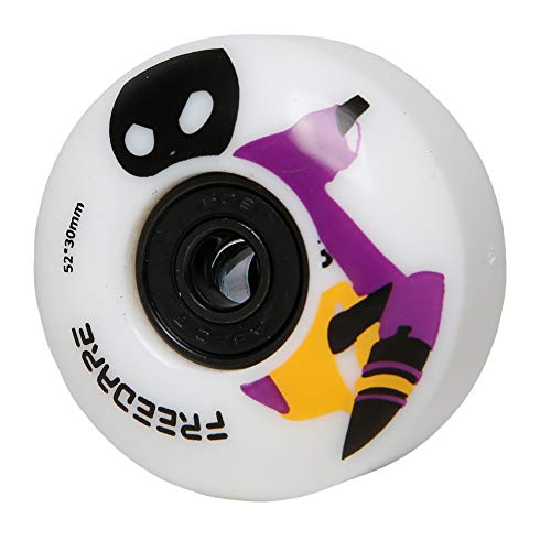 FREEDARE Skateboard Wheels 52mm and Bearings, Spacers Installed 92A for Street Tricks(Pack of 4) - color: pink/white