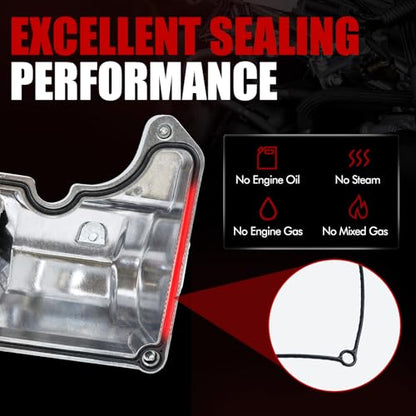 MITZONE Aluminum Valve Cover Set Compatible with 2001 2002 2003 2004 2005 Ford Explorer Sport Ranger Mercury Mountaineer 4.0L 1L2Z6582CA 4L5Z6582JA - size: 2002-2003 Ford (Pair)