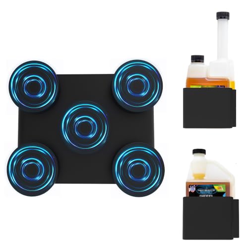 Magnetic Bottle Holder for Hot Shots Diesel 16oz, 88lb Super Suction Heavy Duty No-Spill Bracket for Trucks, RVs, Tractors, Universal Diesel Additive Holder (Black) - color: Matte Black