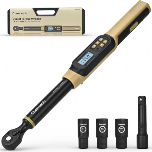Digital Torque Wrench 3/8 Drive, 5.0-99.6 ft·lb (6.8-135N.m) - size: 3/8 Drive 5.0-99.6 ft·lb