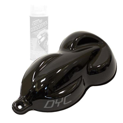 DipYourCar Plasti Dip Gloss Black Wheel Paint Kit - DIY Set with Cans of Sprayable Automotive Peelable Protection PreDip Cleaner Spray DipRelease for Tires and Microfiber Towel for Car Rims.