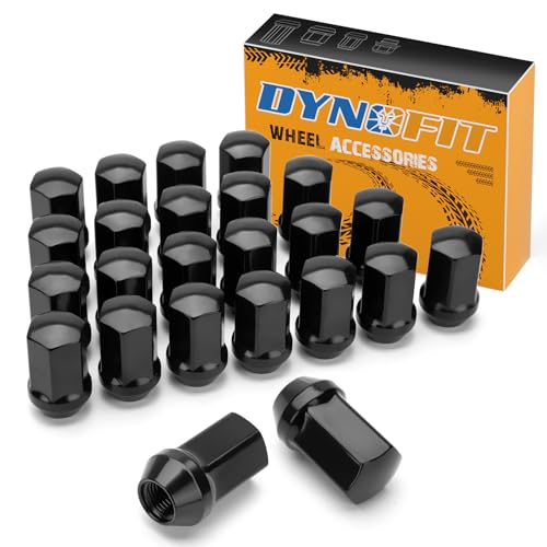 dynofit 24pcs 14x1.5 Stock Lug Nuts 1.75 inch(45mm) Height 7/8" Hex(22mm), M14-1.5 One-Piece Design Factory Wheel Lugnuts Compatible with Chevy Silverado & Tahoe GMC Sierra 1500 Buick Dodge Cadillac - color: Black, size: M14x1.5,1.75",Ram 1500