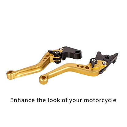 Hopider Short Brake Clutch Levers Compatible with GROM MSX125 2014-2026 - color: Gold