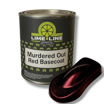LiME LiNE Shadow LiNE Automotive Basecoat - Changes with Light - Black in the Shadows, Dazzling Metallic Under Light - 2K Clearcoat Topcoat Required (Murdered-Out Red, 1 Quart) - color: Murdered-Out Red, size: 32 Fl Oz (Pack of 1)