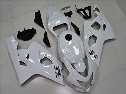 US Stock Motorcycle Injection Mold ABS Fairings Kit Fit for K4 2004 2005 GSXR 600 GSXR 750 Bodywork New Aftermarket Fairings Kit White