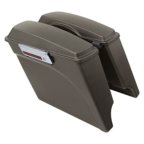 Green-L ABS 5" Stretched Saddlebag Fit for Harley Touring 1993-2013 - color: Pewter 2#