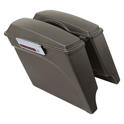 Green-L ABS 5" Stretched Saddlebag Fit for Harley Touring 1993-2013 - color: Pewter 2#