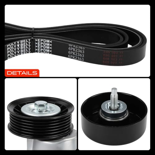 A-Premium Engine Serpentine Belt Drive Kit Compatible with 02-08 Chevy, GMC