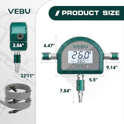 4 Tire Inflation System, Auto Shut Off 4 Way Tire Inflation & Deflation Hose Kit with Preset Memory & Digital Display，Works with Your Air Compressor for Trucks, SUVs, RVs - style: Tire Deflation Inflation Controller+Hose