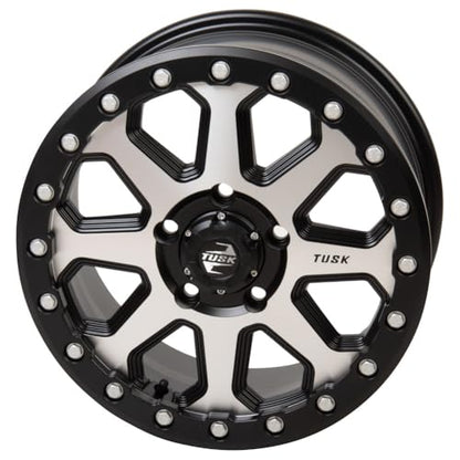 TUSK 5/114.3 (5/4.5) Uinta Beadlock Wheel 15x7 6.0 + 1.0 Machined/Black for Polaris RZR Pro R Premium 2022-2024