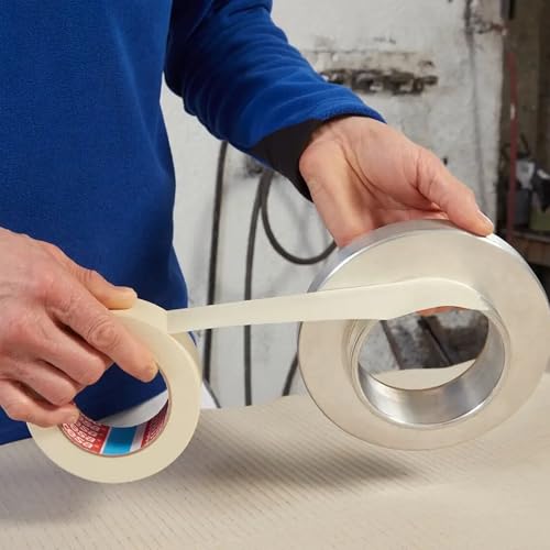 FindTape tesa Crepe Paper Masking Tape, 1 in. x 55 yds. (Natural)