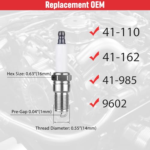 High Performance Spark Plugs and Wires Set of 8 for Chevy GMC LS V8 - size: High Performance