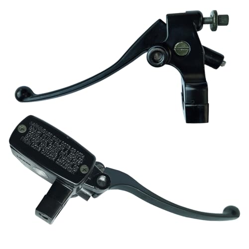 Left & Right Brake Master Cylinder Clutch Levers Compatible with Honda VT600 VT750 VF750 VT1100 VT1300 VTX1300 Part # 45510-MFR-305 53172-MR1-000 53178-MAH-000 Black - color: Black
