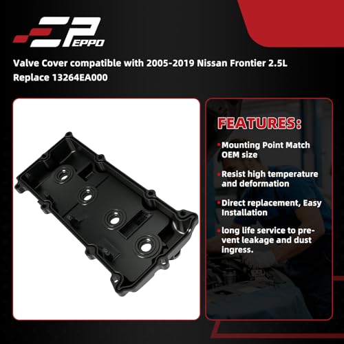 Valve Cover with Gasket Bolts 13264EA000 for Nissan Frontier 2005-2019 2.5L - size: 13264EA000 Frontier 2.5L