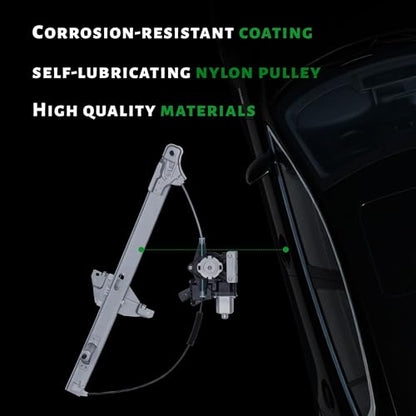 Front Driver Side Power Window Regulator with Motor - size: 751-710