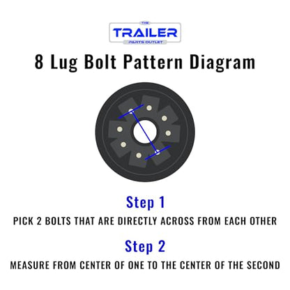 Trailfinder ST215/75R17.5 Radial Trailer Tire & Wheel Assembly, 8 Lug
