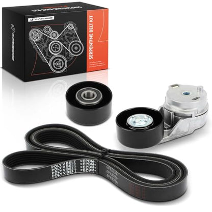 A-Premium Engine Serpentine Belt Drive Kit Compatible with Chevrolet, GMC
