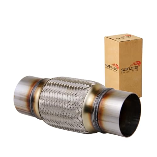 Exhaust Flex Pipe Universal Type 100% Stainless Steel For Heavy Duty and Cars (1 PC, 3.5X6X10) - size: 3.5X6X10, style: Stainless