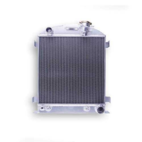 3 Row Aluminum Radiator for 1939 1940 1941 Ford Deluxe Car Sedan Chevy V8 Engine,1932 Ford Ton Pickup Model Base racing Radiator - size: 19