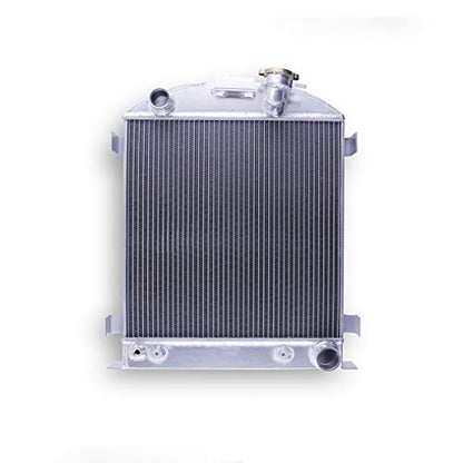 3 Row Aluminum Radiator for 1939 1940 1941 Ford Deluxe Car Sedan Chevy V8 Engine,1932 Ford Ton Pickup Model Base racing Radiator - size: 19