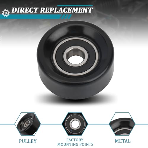 IRONTEK 31190RCAA01 Belt Tensioner Idler Pulley fit for Ford (1997-2001 E-150 Econoline/ 1997-2001 E-250 Econoline/ 2003 E-350 Club Wagon/ 1997-2001 for F-150)) #89053 - size: 89053
