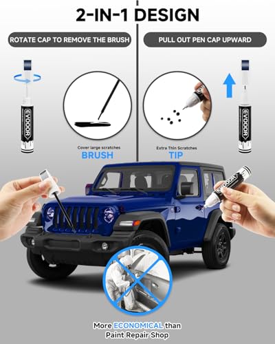 PBM/SBM Ocean Blue Touch Up Paint Compatible with JeepExact Match 2 in 1 Touch up Paint for Chips and Nicks Repair - color: Ocean Blue(PBM/SBM) Compatible with Cherokee/Commander/Compass/Grand-Cherokee/Liberty/Patriot
