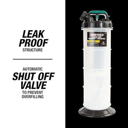 OEMTOOLS 24936 Manual Fluid Extractor Pump, 8L Oil Extractor Pump, 5ft Hose - size: 8.0 Liter
