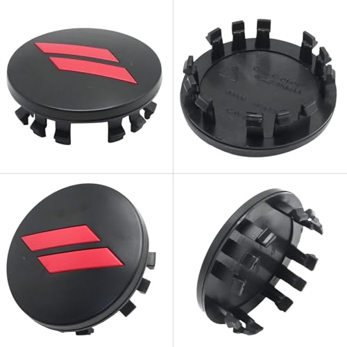 MDEOOSKY 4Pcs 6CZ27RM8AA 63mm 2.5" Wheel Center Cap Covers, Replacement for Dodge Charger, Challenger, Durango Replace 6CZ27DX8AA (Red) - color: Red
