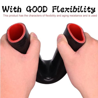 90 Degree Elbow 1 inch(25mm) Silicone Coupler Hose 4-Ply - size: ID 1"
