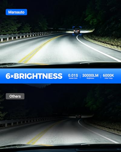 Marsauto D1S HID Bulbs, 6000K Cold White 66144 66140 85140 85415 Xenon Bulb Replacement, Plug-and-Play 5 Years Lifespan, IP67 Waterproof Design, Up to 600% Brightness, Pack of 2 - color: SUPER 6000K WHITE, size: D1S