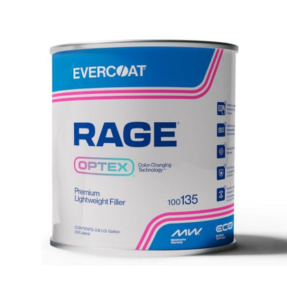 Evercoat Rage Optex - Sanding Body Filler for Steel, Fiberglass, Aluminum and More - 128 Fl Oz - style: Rage Optex
