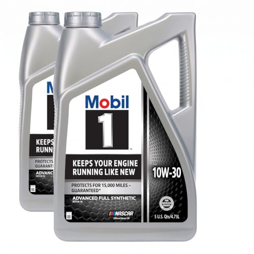 Mobil 1 Advanced Full Synthetic Motor Oil 10W-30, 5 Quart (Pack of 2) - size: 5 Quart (Pack of 2), style: Full Synthetic