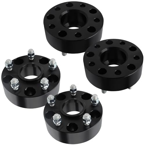 IRONTEK 5x5 Wheel Spacers Compatible for Jeep Wrangler JL, for Jeep Grand Cherokee WK2 WL, for Jeep Gladiator JT, for Dodge Durango 2011-2023,Forged 2 inch Thread Pitch M14x1.5 Hub Bore 71.5mm 4PCS - size: 5x5-1in-4PCS