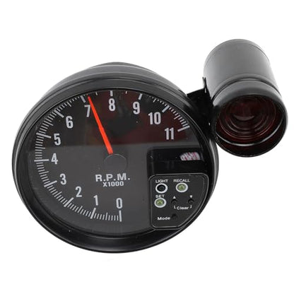 12V 5in Car Tachometer with LED Shift Light 7 Color Display 11 RPM Clear Lens Installation Package for 4 6 8 Cylinder Vehicles