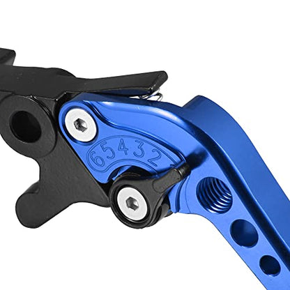 Motoforti Adjustable Brake Clutch Levers for Honda CBR500R 2013-2018 Blue Aluminum Alloy 1 Pair - color: Blue