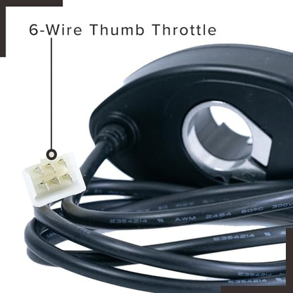 AlveyTech Variable Speed Thumb Throttle for Razor GFD Fury & Razor Ground Force Drifter (Versions 3+) - Premium 6-Wire Throttle with Connector Pins & Battery Level Indicator, Replacement Go-Kart Parts