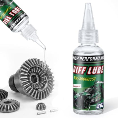 2 OZ RC Differential Oil 30K CST, Silicone RC Diff Fluid for Sealed Differentials, High Viscosity Car Differential Oil for Lubricating R/C Cars & Trucks, Radio Controlled Electric Vehicles - color: Green, style: 30K