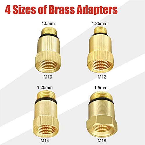 AutoWandererTool 8Pcs Compression Tester for Motor Car Truck,Easy Reading - size: Gauge Set without Spark Plug Tester