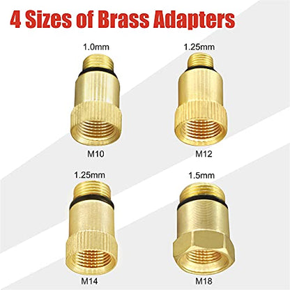 AutoWandererTool 8Pcs Compression Tester for Motor Car Truck,Easy Reading - size: Gauge Set without Spark Plug Tester