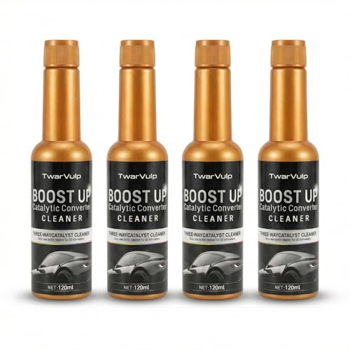 Catalytic Converter Cleaner Catalytic System Cleaner Additive for Gas & Diesel Vehicles, Routine Maintenance Treatment, Supports Smooth Engine Operation, Easy Pour-in, 4 Pack 120ml - size: 4 Pack