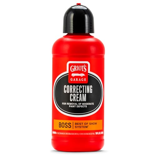 Griot's Garage BOSS Correcting Cream for Car Polishing and Detailing, Swirl, Scratch Remover for Vehicles, 16oz