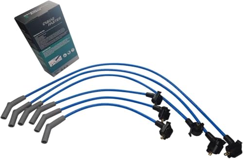 High Performance 8.2MM Spark Plug Wires Compatible with Aerostar 1990-1996/ Explorer 1991-1996/ Ranger 1990-1996/ B4000 1994-1996/ Navajo 1991-1994 4.0L V6 Blue