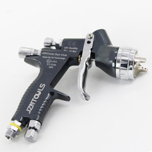 TE20 HVLP Air Spray Gun 1.3mm Nozzles, Car Paint Gun Sprayer,Forged Body, Anodised Finish，Paint Gun for Varnish and Top Coat, with Paint Sprayer Accessories (Dark Green) - style: Dark Green
