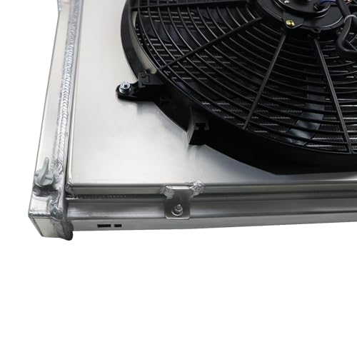 4 Row Radiator Shroud Fan For Chevy Camaro Chevelle Carlo 1968-87 - size: 4 Row Radiator+Shroud Fan