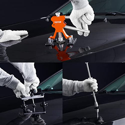 VEVOR 73 PCS Dent Repair Kit, Auto Car Body Paintless Dent Removal Tool Kit, Golden Lifter, Bridge Puller, Slide Hammer Tool Kit for Automobile Body, Washing Machine, Refrigerator - size: 73PCS
