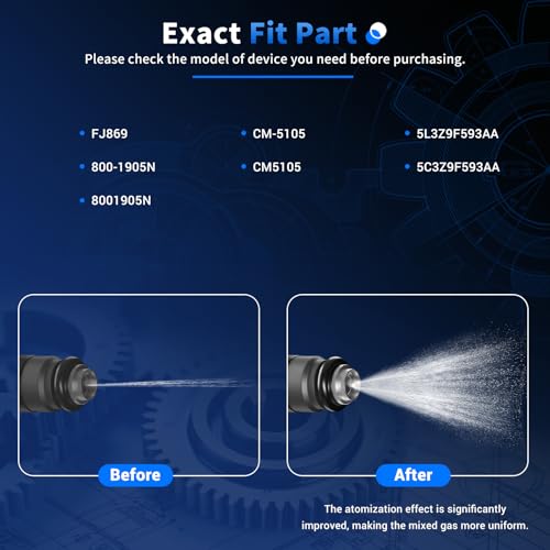 6Pcs Fuel Injectors Compatible with Ford V6 4.2L - size: FJ869