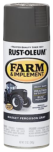 Rust-Oleum Farm & Implement Massey Ferguson Gray Spray Paint - color: Massey Ferguson Gray, size: 12 Ounce (Pack of 1)