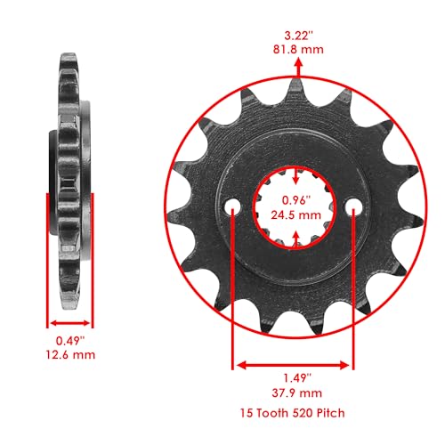 Caltric O-Ring Drive Chain and Sprocket Kit Compatible with Kawasaki KLR650 KL650A KL650E 1990-2016